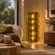 Lush Glass Tower Floor Lamp