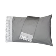 Embellished 4-Inch Lace Trim Pillowcases (Pair) Luxury 608 Thread Count - USA
