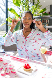 Long-Sleeved Women's Pajama Set in Mahjong