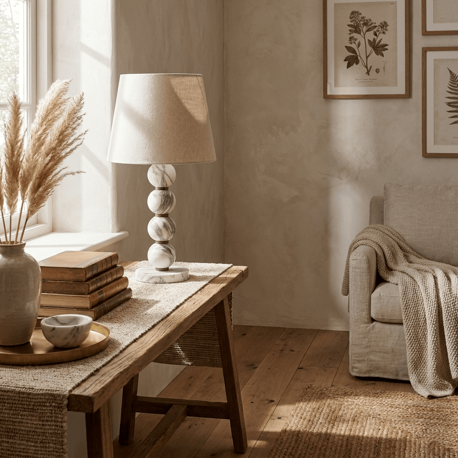 Marble Sphere Table Lamp