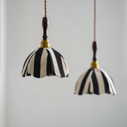 Striped Bell Pendant Light