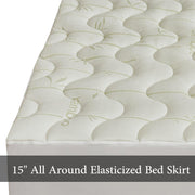 Top Split Cal King (Flex CalKing) Waterproof Bamboo Jacquard Mattress Pad