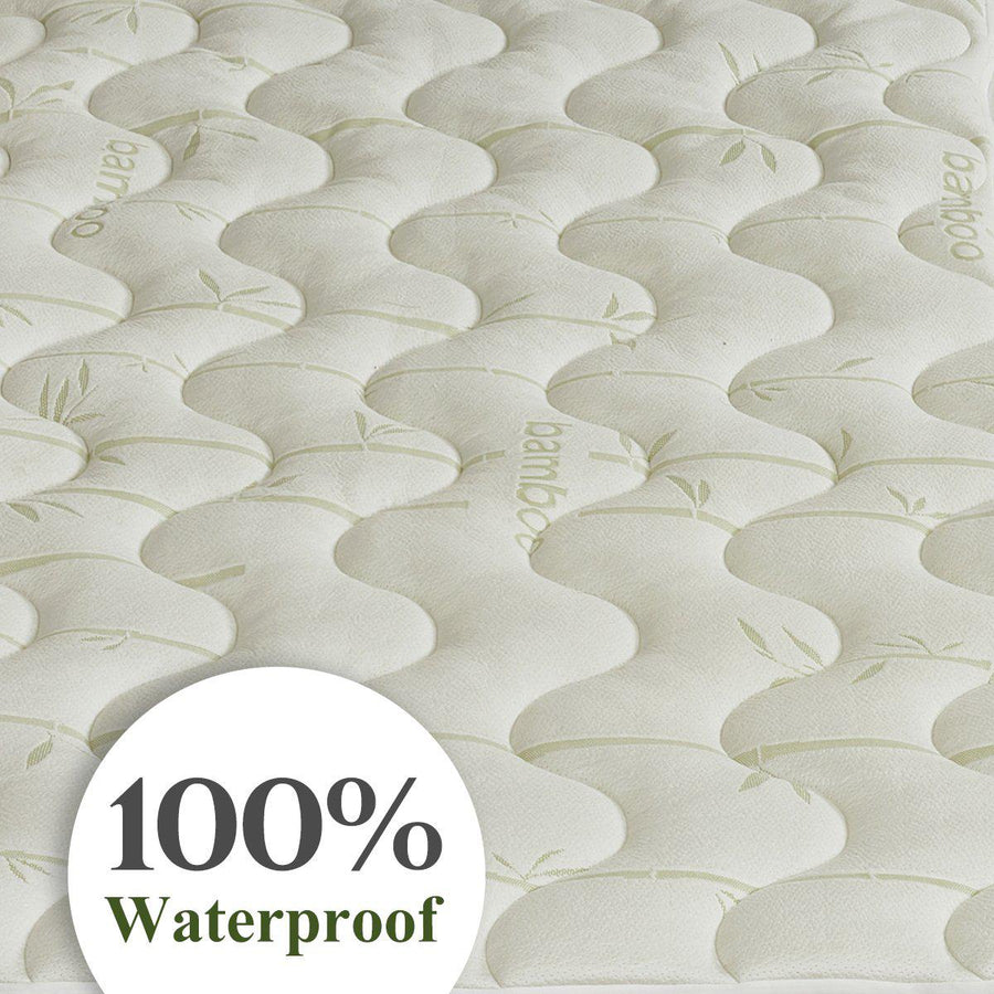 Top Split Cal King (Flex CalKing) Waterproof Bamboo Jacquard Mattress Pad