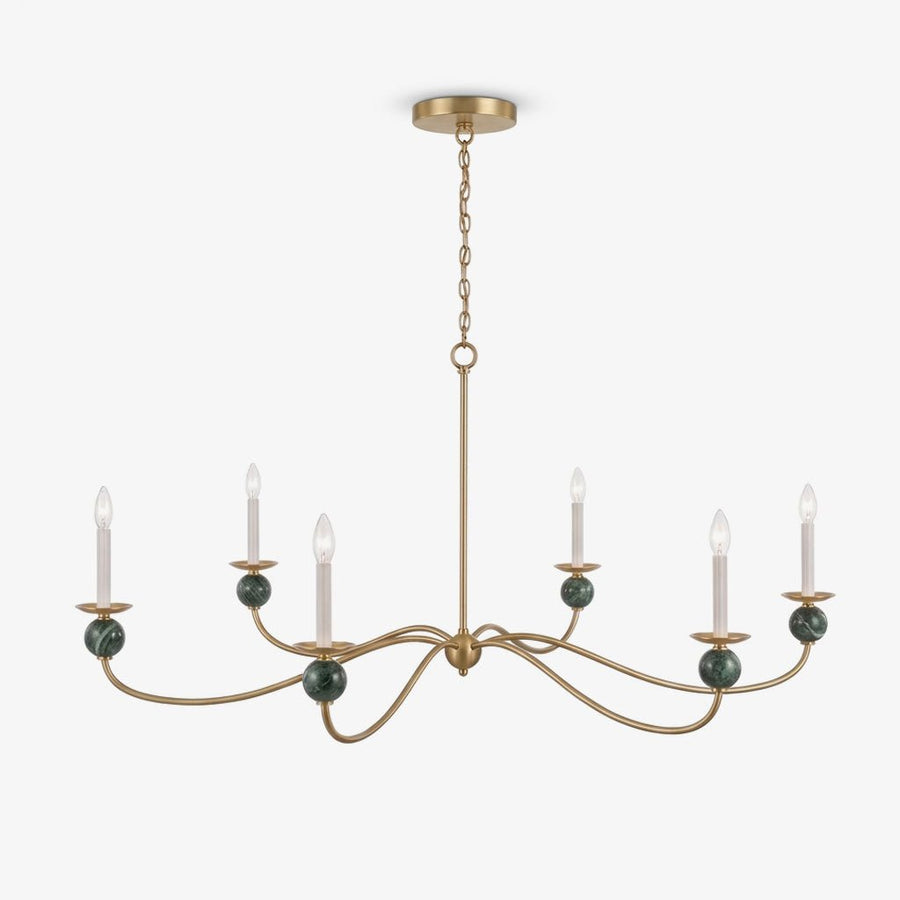 Meander Brass Chandelier