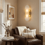 Oblong Alabaster Wall Sconce