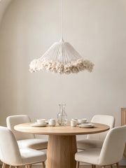 Meringue Fringed Cotton Cone Pendant Lamp