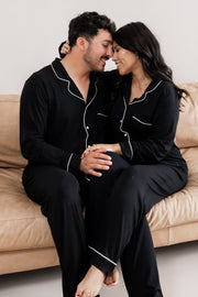 Men's Long Sleeve Pajama Set in Midnight
