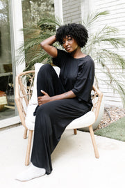 Women's Wide Leg Pant in Midnight