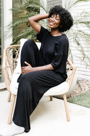 Women’s Wide Leg Pant Set in Midnight