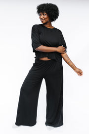 Women's Wide Leg Pant in Midnight