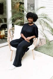 Women's Short Sleeve Boxy Tee in Midnight