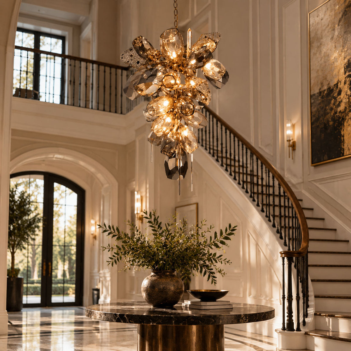 Modern Art Glass Crystal Chandelier