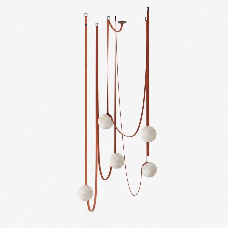 Multiple Belt Alabaster Pendant Light