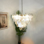 Glass Disc Iridescent Chandelier