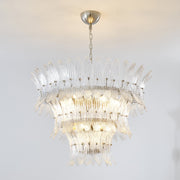 Glass Palmette Chandelier