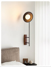 Noctara Black Travertine Wall Lamp