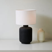 Nocturne Textured Black Table Lamp