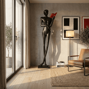 Noir Muse Reading Sculpture
