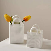 Paper Bag Shaped Ceramic Vase