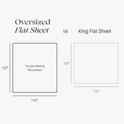 Flat Sheet 110 X 122 Inches - Luxurious 608 Cotton
