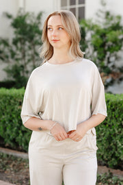 Women’s Wide Leg Pant Set in Oat