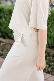 Women’s Wide Leg Pant Set in Oat