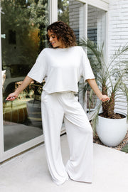 Women's Wide Leg Pant in Oat