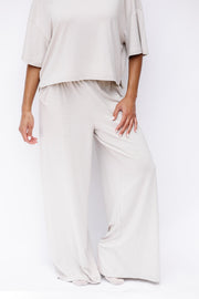 Women's Wide Leg Pant in Oat