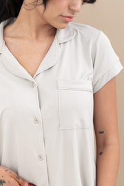 Women’s Short Sleeve Pajama Set in Oat