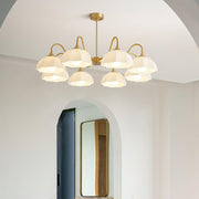 Octagonal Glass Bowl Chandelier