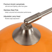 Orange Dome Modern Arched Metal LED Floor Lamp