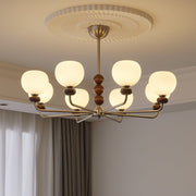 Orb Walnut Chandelier