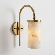 Orvella Alabaster Arc Wall Sconce