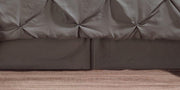 Gray Oxford Double Needle Luxury Soft Pinch Pleated Comforter Set