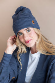 Chunky Knit Adult Pom in Oxford