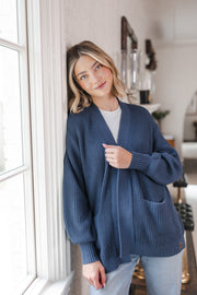 Chunky Knit Women's Oversized Cardigan In Oxford