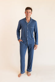 Men's Long Sleeve Pajama Set in Oxford