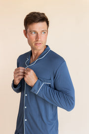 Men's Long Sleeve Pajama Set in Oxford