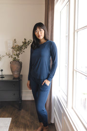 Women's Jogger Pajama Set in Oxford