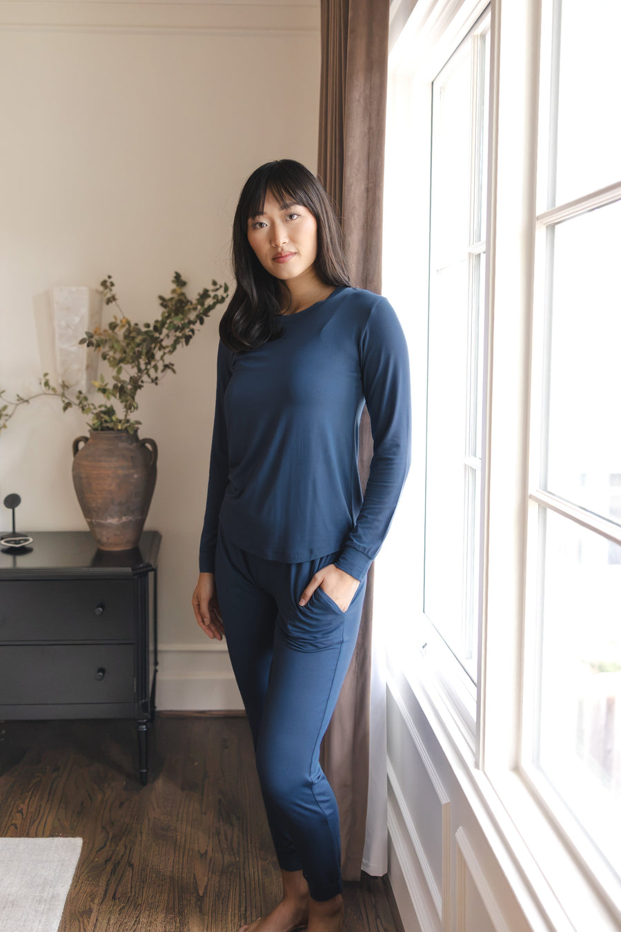 Women's Jogger Pajama Set in Oxford