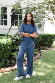 Women’s Wide Leg Pant Set in Oxford