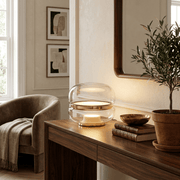 Perla Smoke Glass Table Lamp
