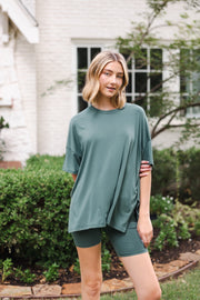 Women’s Biker Short Set in Pine
