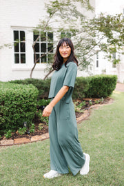 Women's Wide Leg Pant in Pine