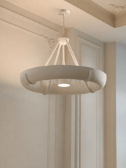 Plaster Drum Chandelier