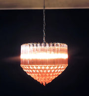 Prism Pink Glass Chandelier