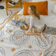 Sleepwyn Nordic Cotton Gauze Boho Throw Blanket