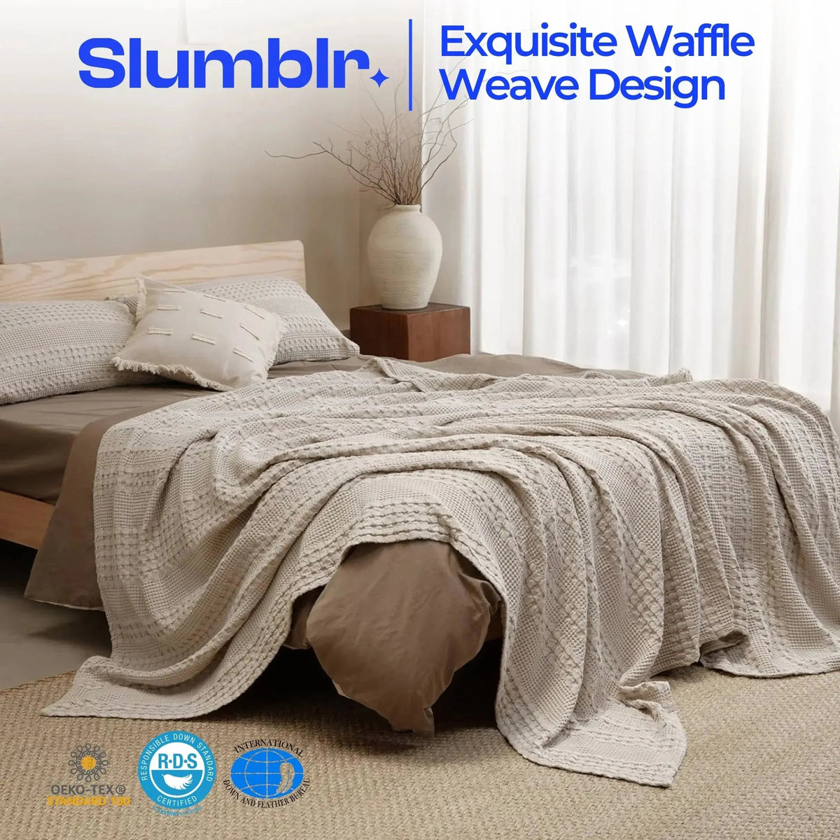 Sleepwyn Cotton Waffle Weave Summer Blanket