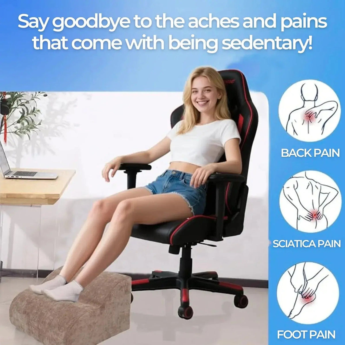 Sleepwyn Adjustable Multi-Tier Footrest Stool