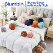 Sleepwyn Nordic Woven Knot Ball Pillow